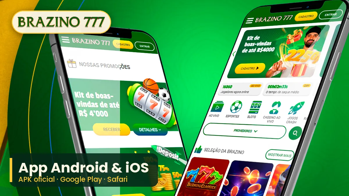 Brazino777 app para Android e iPhone