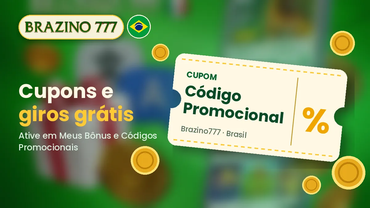 Código promocional Brazino777: cupons e giros grátis