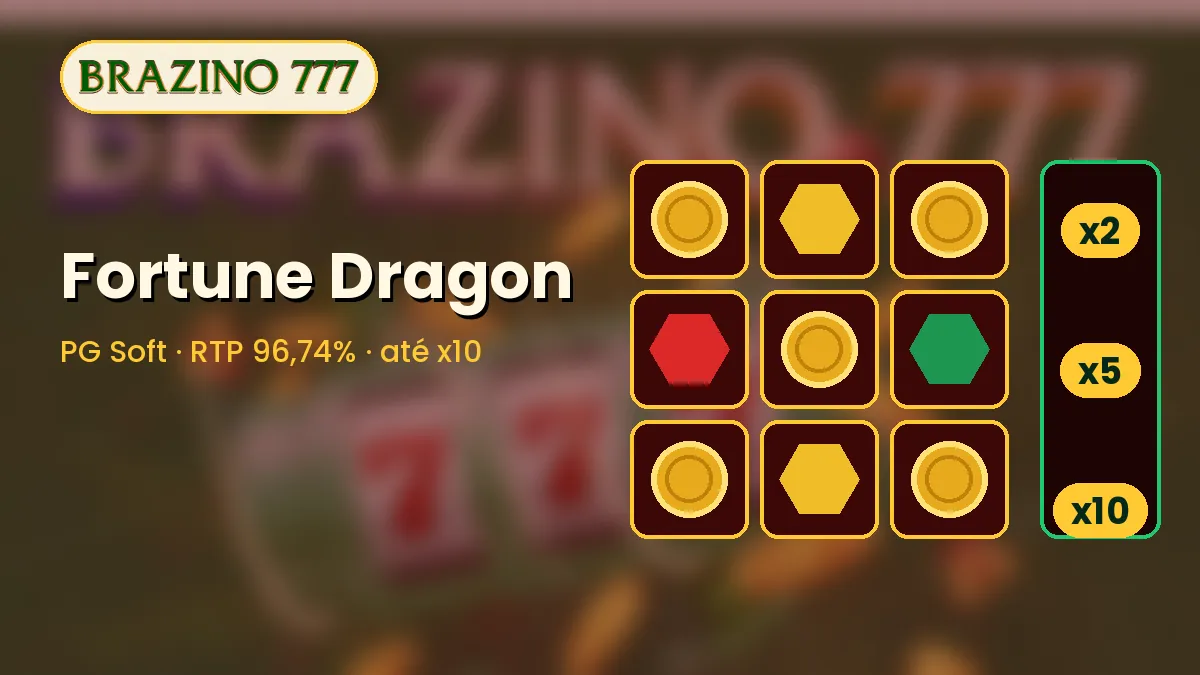 Fortune Dragon no Brazino777 com rolo multiplicador
