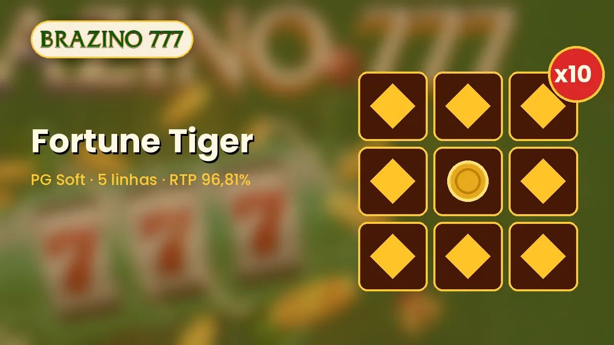 Fortune Tiger no Brazino777 com multiplicador x10